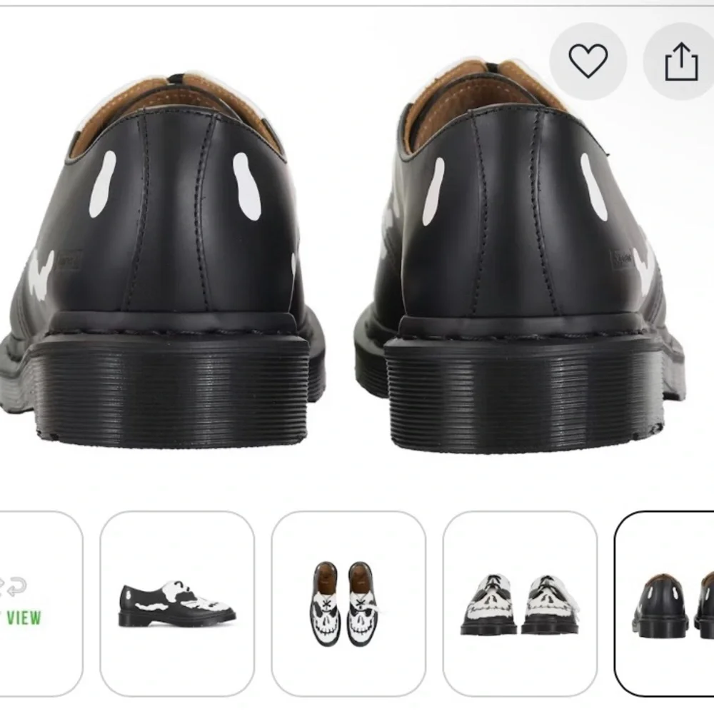 Dr. Martens 1461 3-Eye Skull Design Oxfords - Black and White - Picture 4 of 4